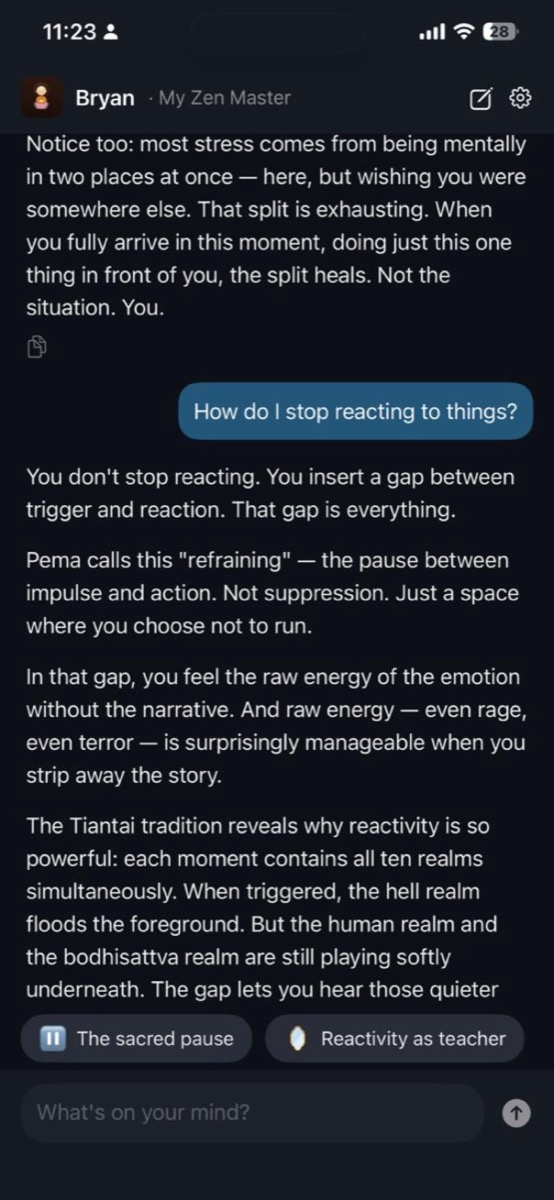Conversation about reactivity
